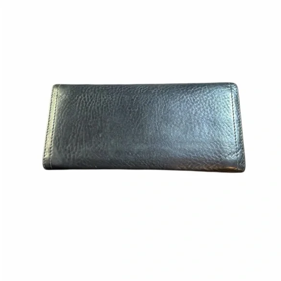 Prada Black Vitello Grain Leather Continental Flap Wallet - Picture 2 of 5